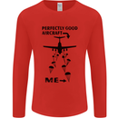Perfectly Good Aircraft Skydiving Funny Mens Long Sleeve T-Shirt Red