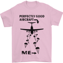 Perfectly Good Aircraft Skydiving Funny Mens T-Shirt Cotton Gildan Light Pink