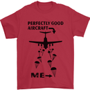 Perfectly Good Aircraft Skydiving Funny Mens T-Shirt Cotton Gildan Red