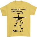 Perfectly Good Aircraft Skydiving Funny Mens T-Shirt Cotton Gildan Yellow