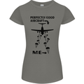 Perfectly Good Aircraft Skydiving Funny Womens Petite Cut T-Shirt Charcoal
