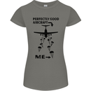 Perfectly Good Aircraft Skydiving Funny Womens Petite Cut T-Shirt Charcoal