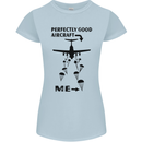 Perfectly Good Aircraft Skydiving Funny Womens Petite Cut T-Shirt Light Blue