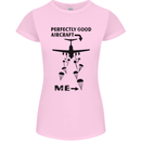 Perfectly Good Aircraft Skydiving Funny Womens Petite Cut T-Shirt Light Pink