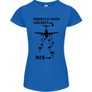 Perfectly Good Aircraft Skydiving Funny Womens Petite Cut T-Shirt Royal Blue
