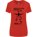 Perfectly Good Aircraft Skydiving Funny Womens Wider Cut T-Shirt Red