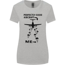 Perfectly Good Aircraft Skydiving Funny Womens Wider Cut T-Shirt Sports Grey