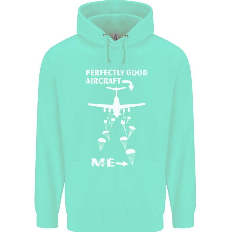 Perfectly Good Aircraft Skydiving Skydiver Mens 80% Cotton Hoodie Peppermint