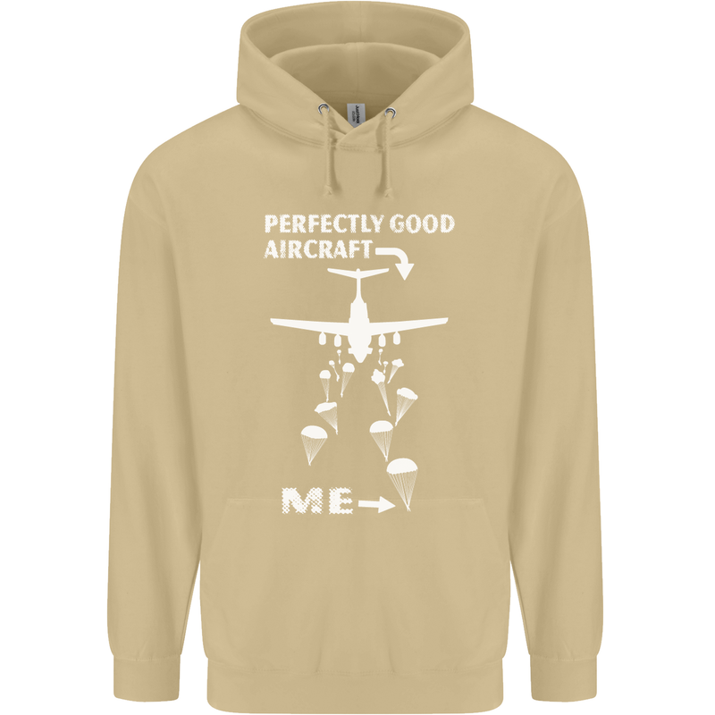 Perfectly Good Aircraft Skydiving Skydiver Mens 80% Cotton Hoodie Sand