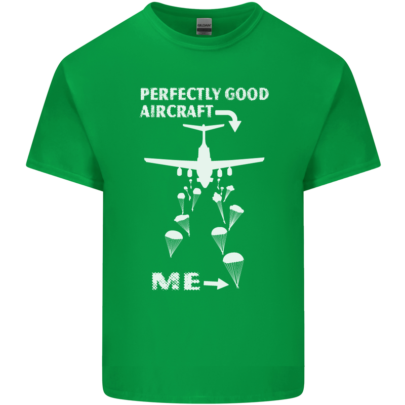 Perfectly Good Aircraft Skydiving Skydiver Mens Cotton T-Shirt Tee Top Irish Green
