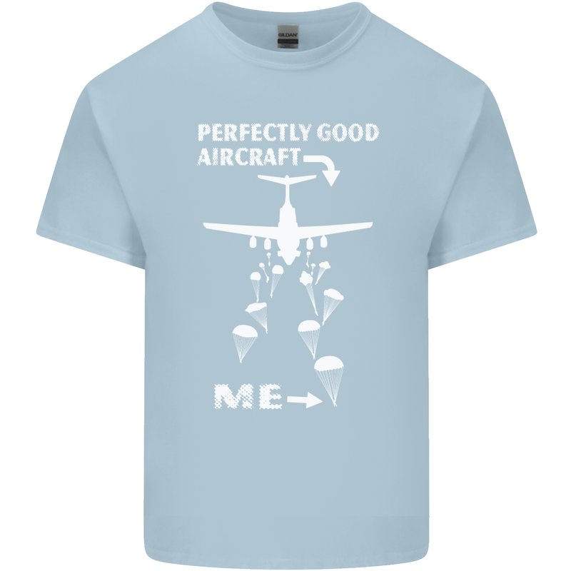 Perfectly Good Aircraft Skydiving Skydiver Mens Cotton T-Shirt Tee Top Light Blue