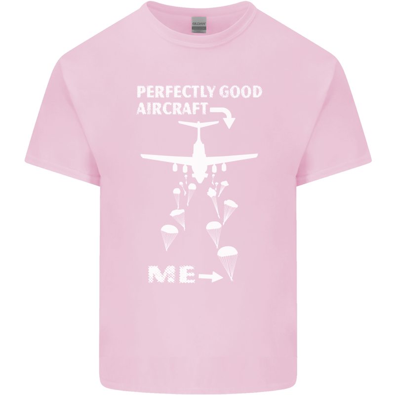 Perfectly Good Aircraft Skydiving Skydiver Mens Cotton T-Shirt Tee Top Light Pink
