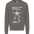 Perfectly Good Aircraft Skydiving Skydiver Mens Sweatshirt Jumper Charcoal