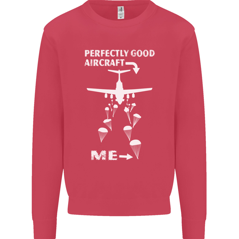 Perfectly Good Aircraft Skydiving Skydiver Mens Sweatshirt Jumper Heliconia