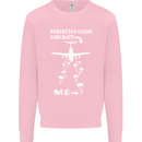 Perfectly Good Aircraft Skydiving Skydiver Mens Sweatshirt Jumper Light Pink