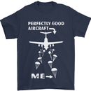 Perfectly Good Aircraft Skydiving Skydiver Mens T-Shirt Cotton Gildan Navy Blue
