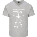 Perfectly Good Aircraft Skydiving Skydiver Mens V-Neck Cotton T-Shirt Sports Grey