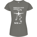 Perfectly Good Aircraft Skydiving Skydiver Womens Petite Cut T-Shirt Charcoal