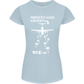 Perfectly Good Aircraft Skydiving Skydiver Womens Petite Cut T-Shirt Light Blue