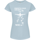 Perfectly Good Aircraft Skydiving Skydiver Womens Petite Cut T-Shirt Light Blue