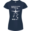 Perfectly Good Aircraft Skydiving Skydiver Womens Petite Cut T-Shirt Navy Blue
