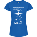 Perfectly Good Aircraft Skydiving Skydiver Womens Petite Cut T-Shirt Royal Blue