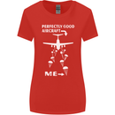 Perfectly Good Aircraft Skydiving Skydiver Womens Wider Cut T-Shirt Red