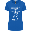 Perfectly Good Aircraft Skydiving Skydiver Womens Wider Cut T-Shirt Royal Blue