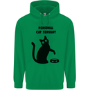 Personal Cat Servant Funny Pet Childrens Kids Hoodie Irish Green
