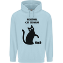 Personal Cat Servant Funny Pet Childrens Kids Hoodie Light Blue