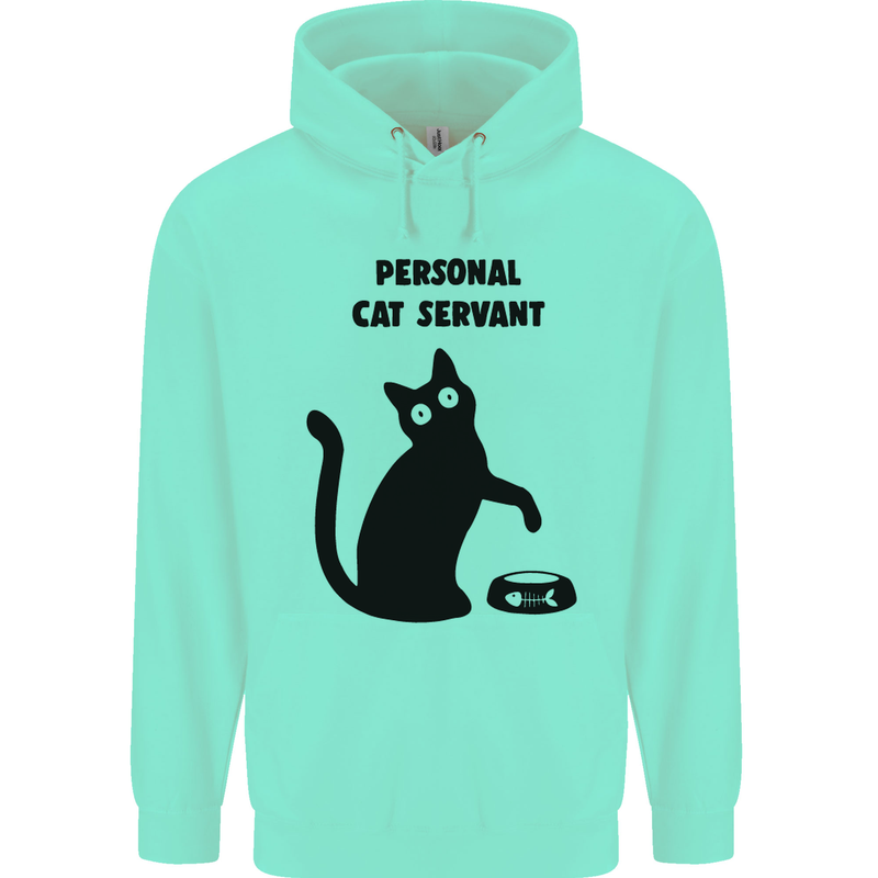 Personal Cat Servant Funny Pet Childrens Kids Hoodie Peppermint