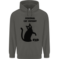 Personal Cat Servant Funny Pet Childrens Kids Hoodie Storm Grey