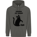 Personal Cat Servant Funny Pet Childrens Kids Hoodie Storm Grey