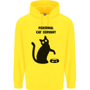 Personal Cat Servant Funny Pet Childrens Kids Hoodie Yellow