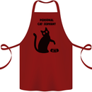 Personal Cat Servant Funny Pet Cotton Apron 100% Organic Maroon