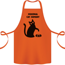 Personal Cat Servant Funny Pet Cotton Apron 100% Organic Orange