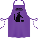 Personal Cat Servant Funny Pet Cotton Apron 100% Organic Purple
