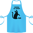 Personal Cat Servant Funny Pet Cotton Apron 100% Organic Turquoise