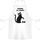 Personal Cat Servant Funny Pet Cotton Apron 100% Organic White