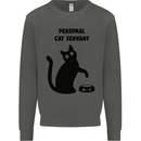 Personal Cat Servant Funny Pet Kids Sweatshirt Jumper Storm Grey