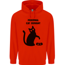 Personal Cat Servant Funny Pet Mens 80% Cotton Hoodie Bright Red