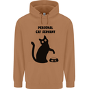 Personal Cat Servant Funny Pet Mens 80% Cotton Hoodie Caramel Latte