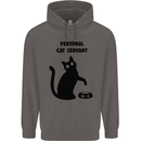 Personal Cat Servant Funny Pet Mens 80% Cotton Hoodie Charcoal