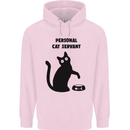 Personal Cat Servant Funny Pet Mens 80% Cotton Hoodie Light Pink