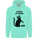 Personal Cat Servant Funny Pet Mens 80% Cotton Hoodie Peppermint