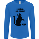 Personal Cat Servant Funny Pet Mens Long Sleeve T-Shirt Royal Blue