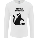 Personal Cat Servant Funny Pet Mens Long Sleeve T-Shirt White