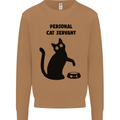 Personal Cat Servant Funny Pet Mens Sweatshirt Jumper Caramel Latte