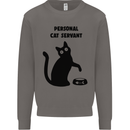 Personal Cat Servant Funny Pet Mens Sweatshirt Jumper Charcoal