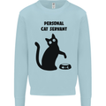 Personal Cat Servant Funny Pet Mens Sweatshirt Jumper Light Blue